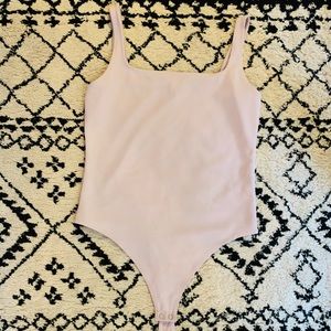 Express Blush Square Neck Bodysuit Tank